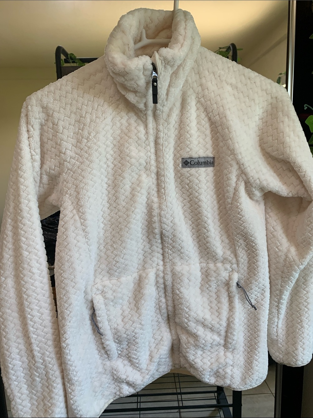 Columbia Kids White Plush Full-Zip Jacket